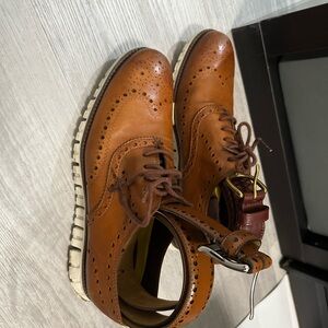 Cole Haan Brown Leather Wingtip Oxfords
